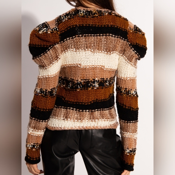 Ulla Johnson Merino Wool Puff Sleeve Sweater - Picture 3 of 9